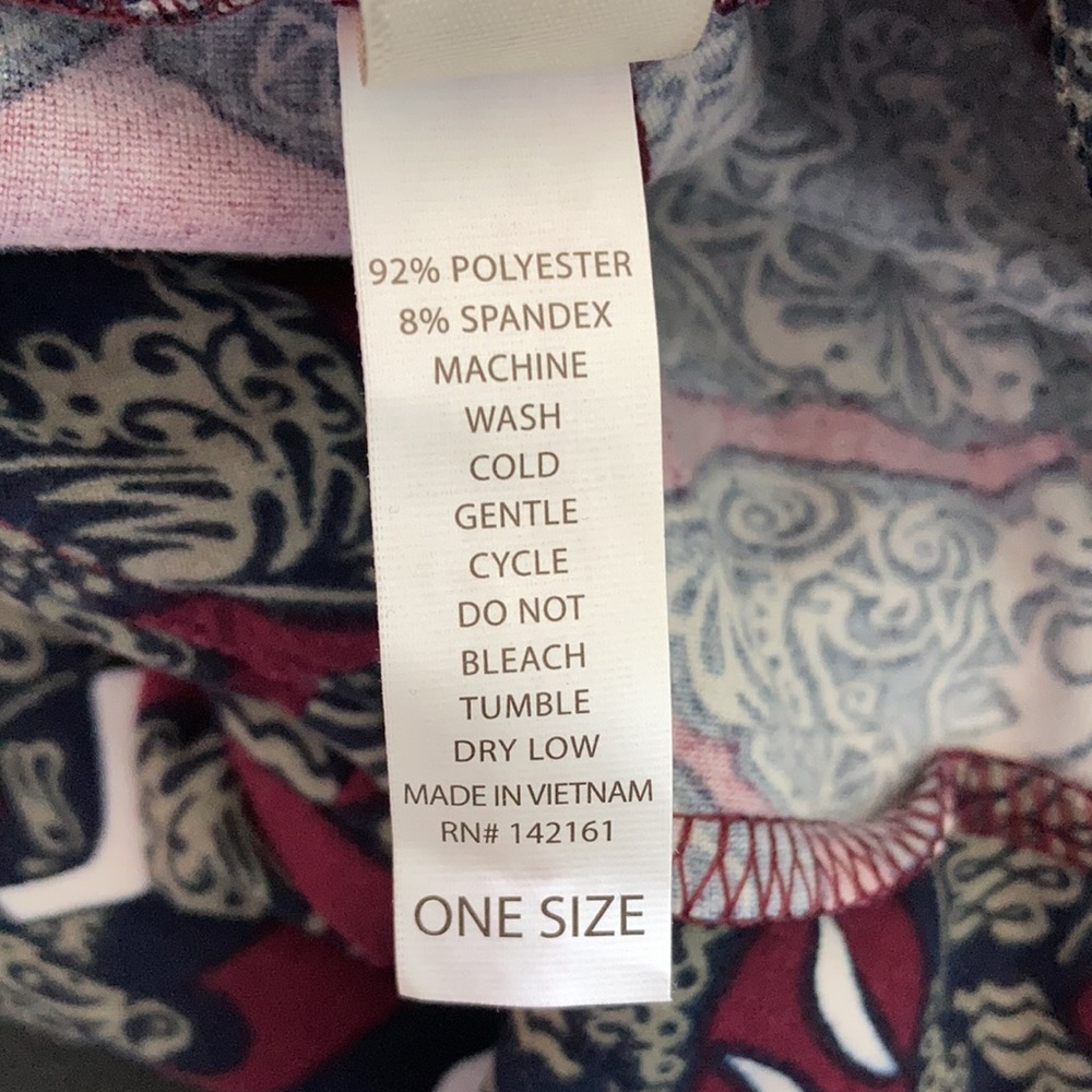 —One Size Mosaic Elephants LuLaRoe Leggings - Picture 4 of 4